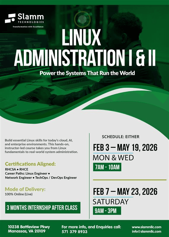 Linux Administration Training Flyer