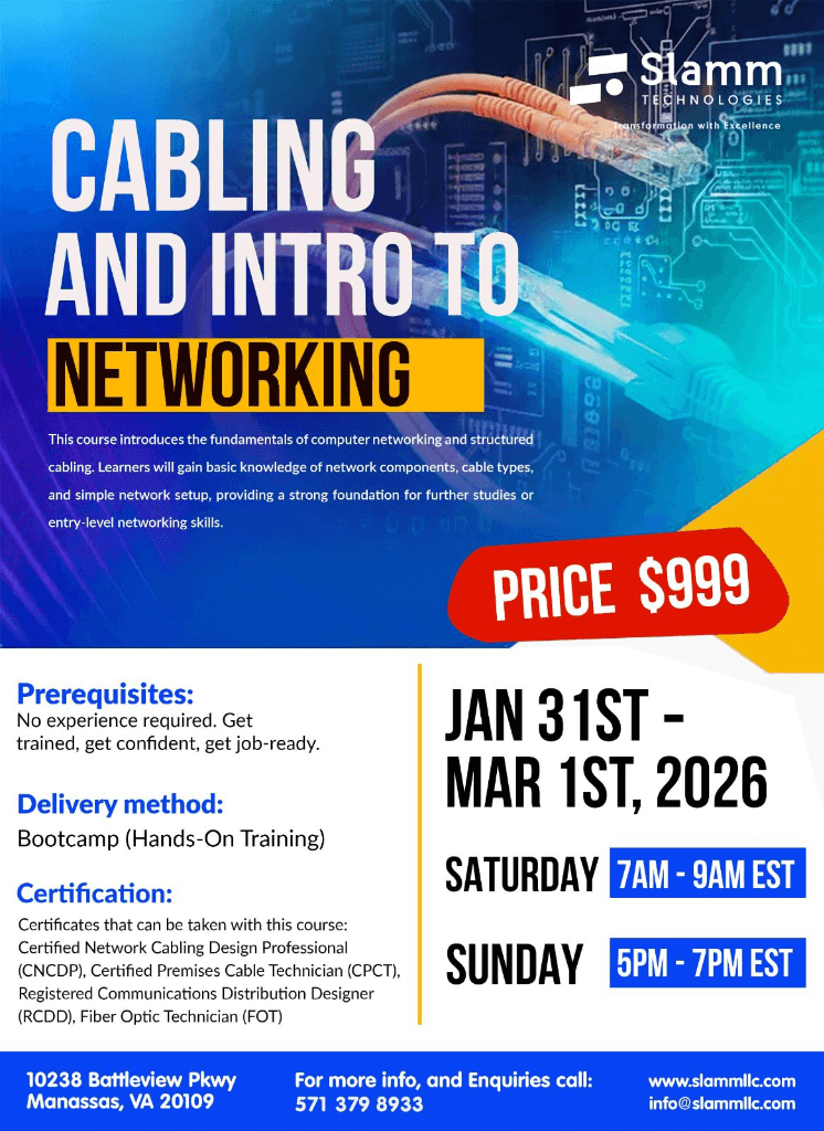 Cabling and Intro to Networking Flyer